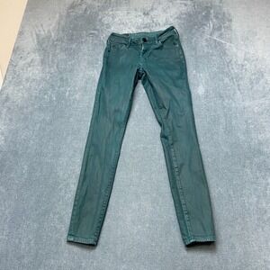 True Religion Jennie Curvy Skinny Jeans Womens 24 Green Mid Rise Summer Outdoor